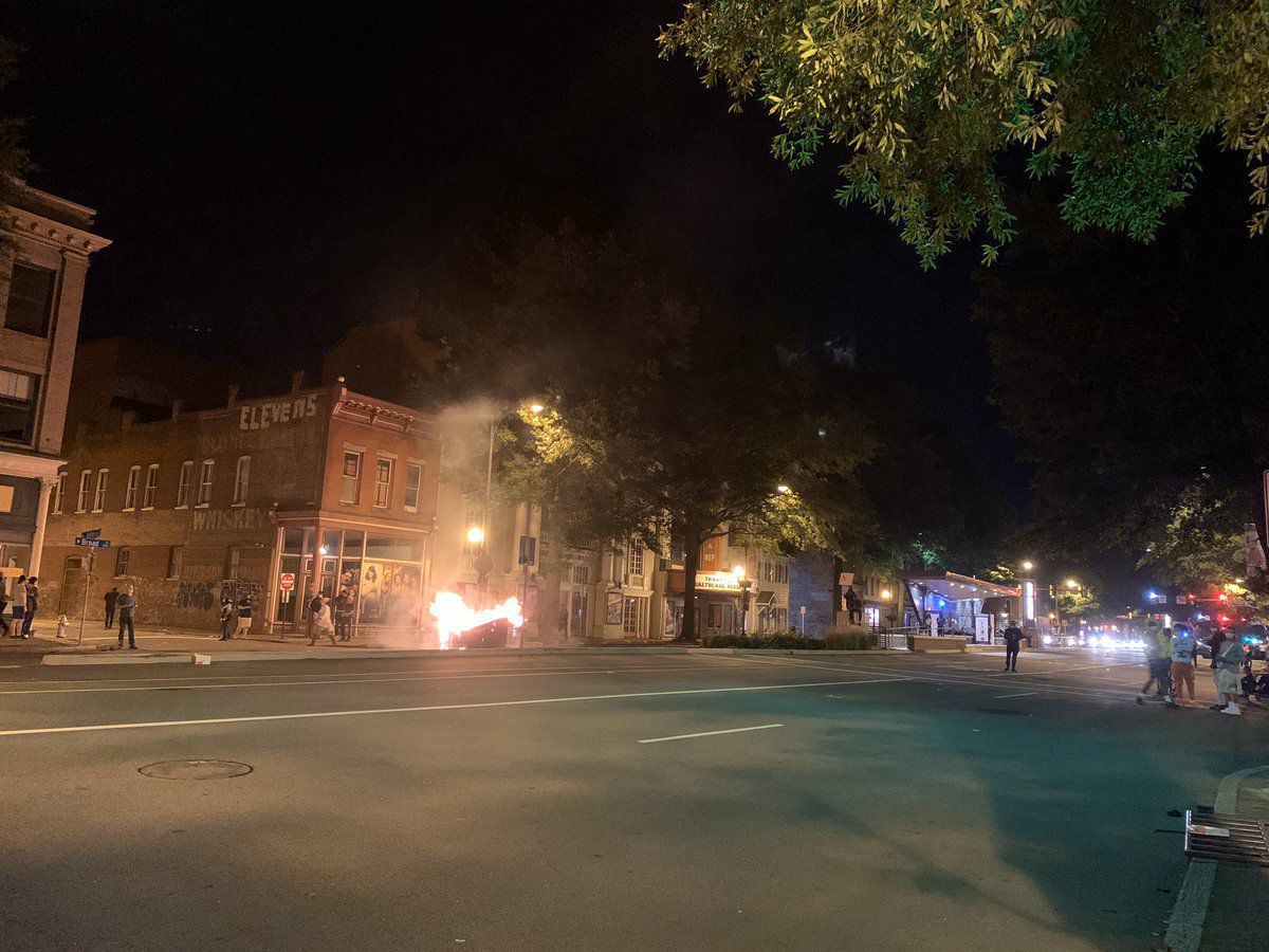 Saturday night protests in Richmond.